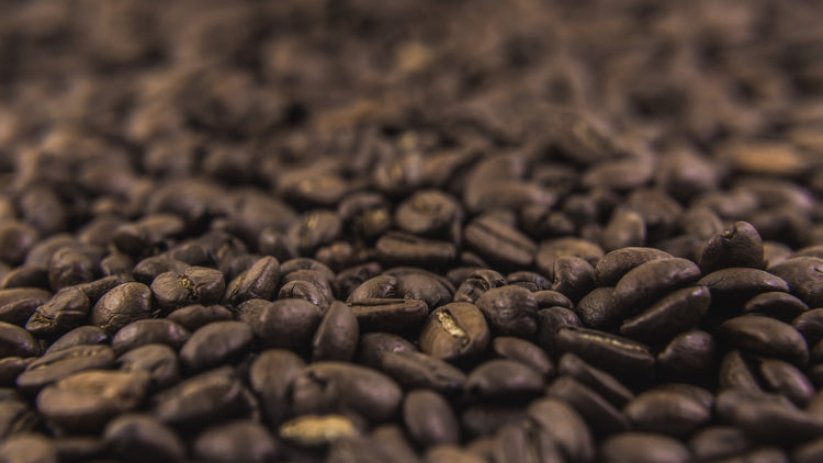 Medium Roast Beans poured out on a table