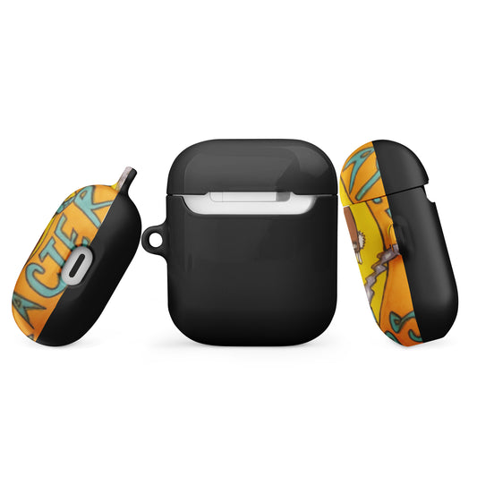 Caffeinated Characters Logo all-over-print-case-for-airpods-airpods-gen1-Back-side and Bottom