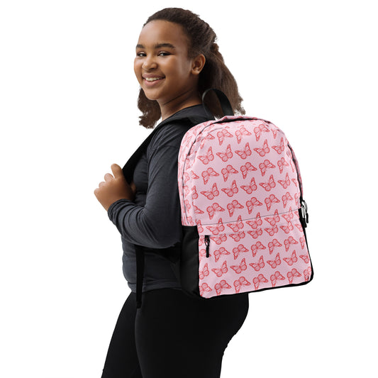 All-Over Print Pink Butterfly Backpack