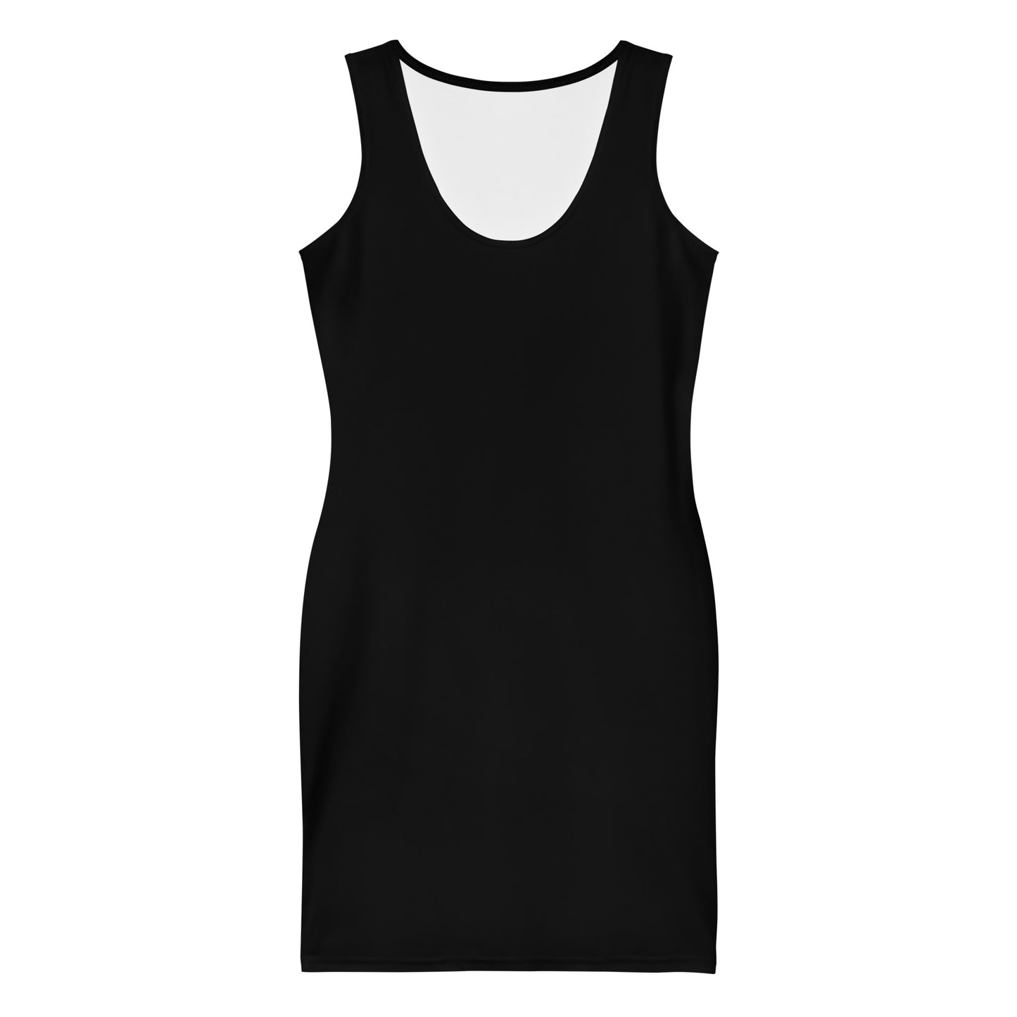 Solid Black Sleek form fitting dress