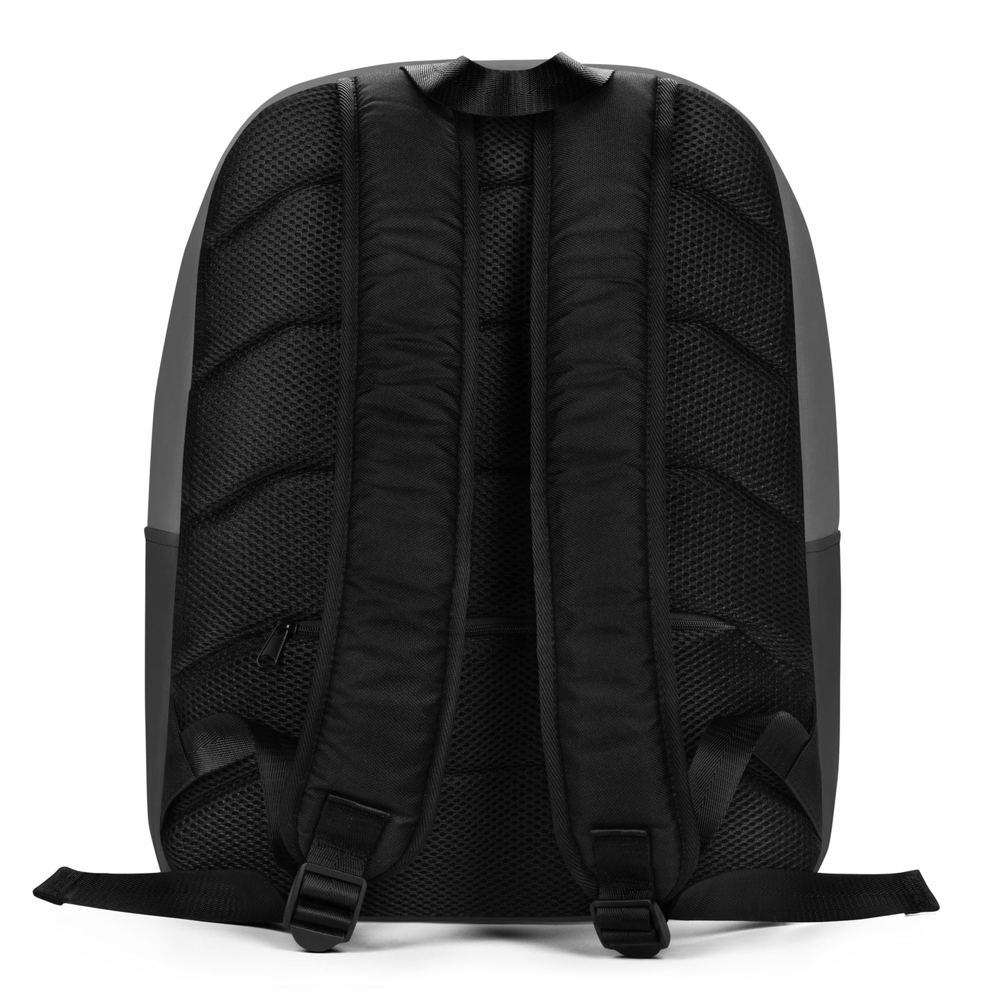 Black and Grey Minimalist Backpack with hidden back pocket