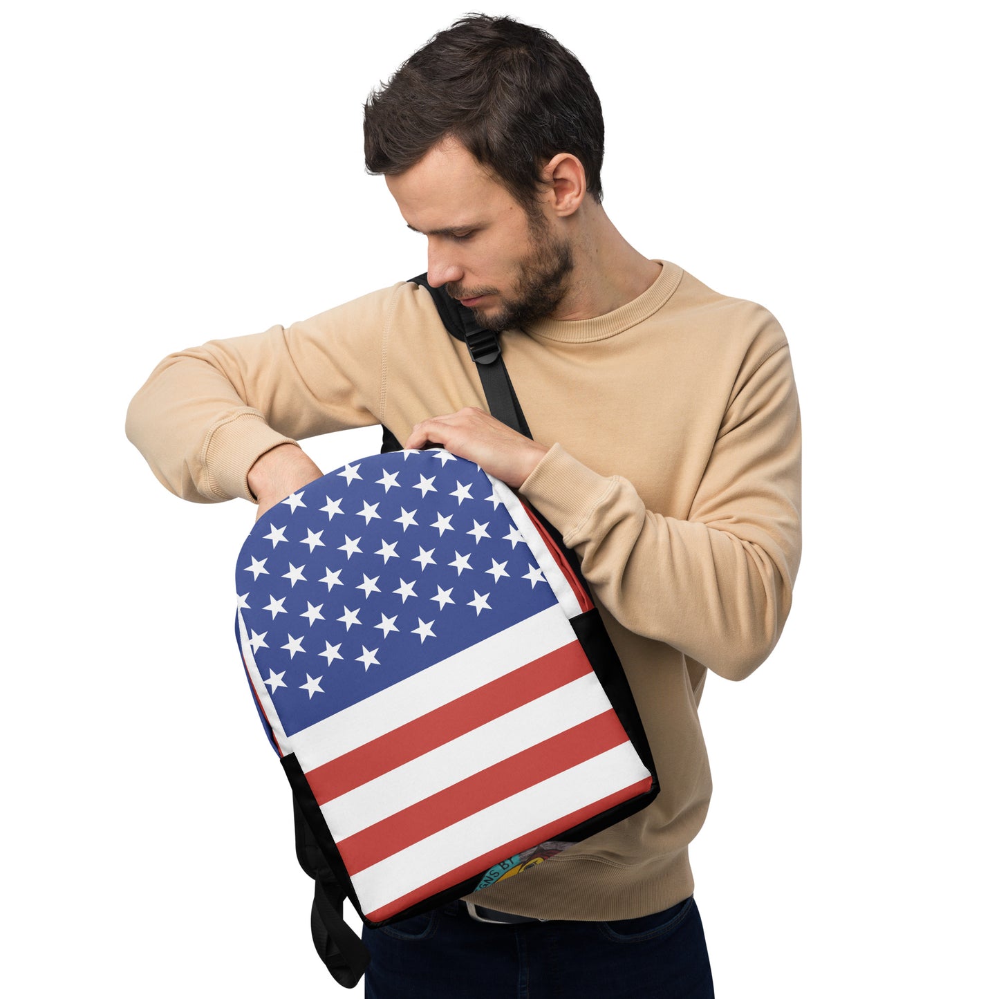 American Flag Minimalist Backpack