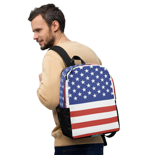 American Flag Minimalist Backpack