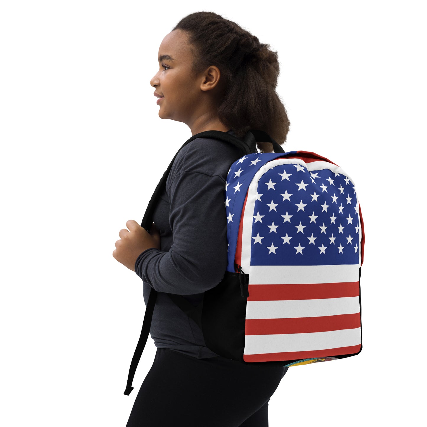 American Flag Minimalist Backpack