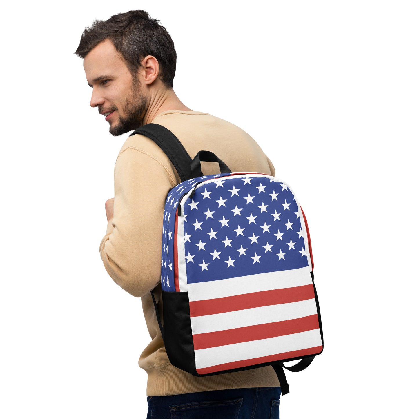 American Flag Minimalist Backpack