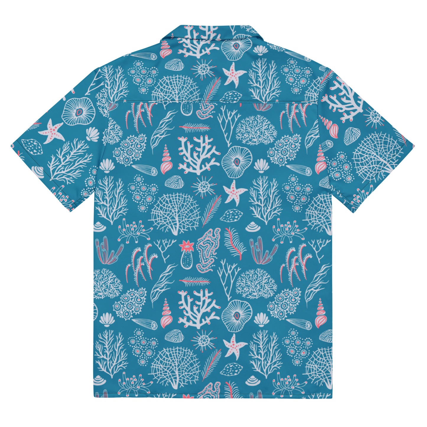 Sea Shell Aloha Print button up shirt