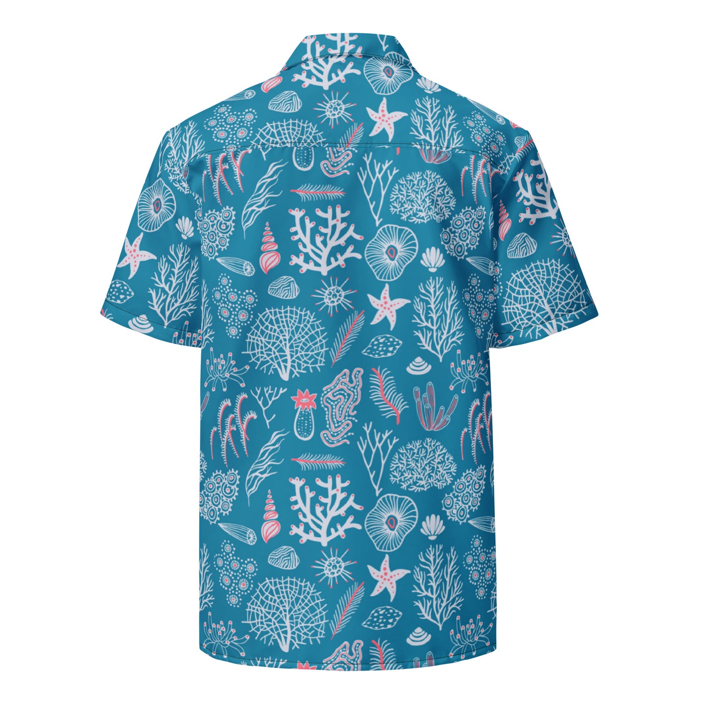 Sea Shell Aloha Print button up shirt