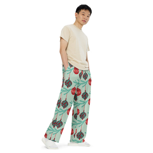 Christmas Pajamas All-over print unisex wide-leg pants