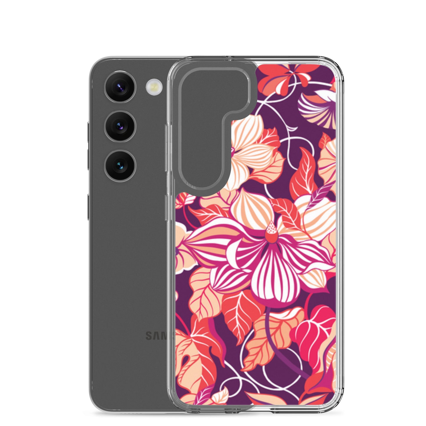 Floral patterned phone case on a white background