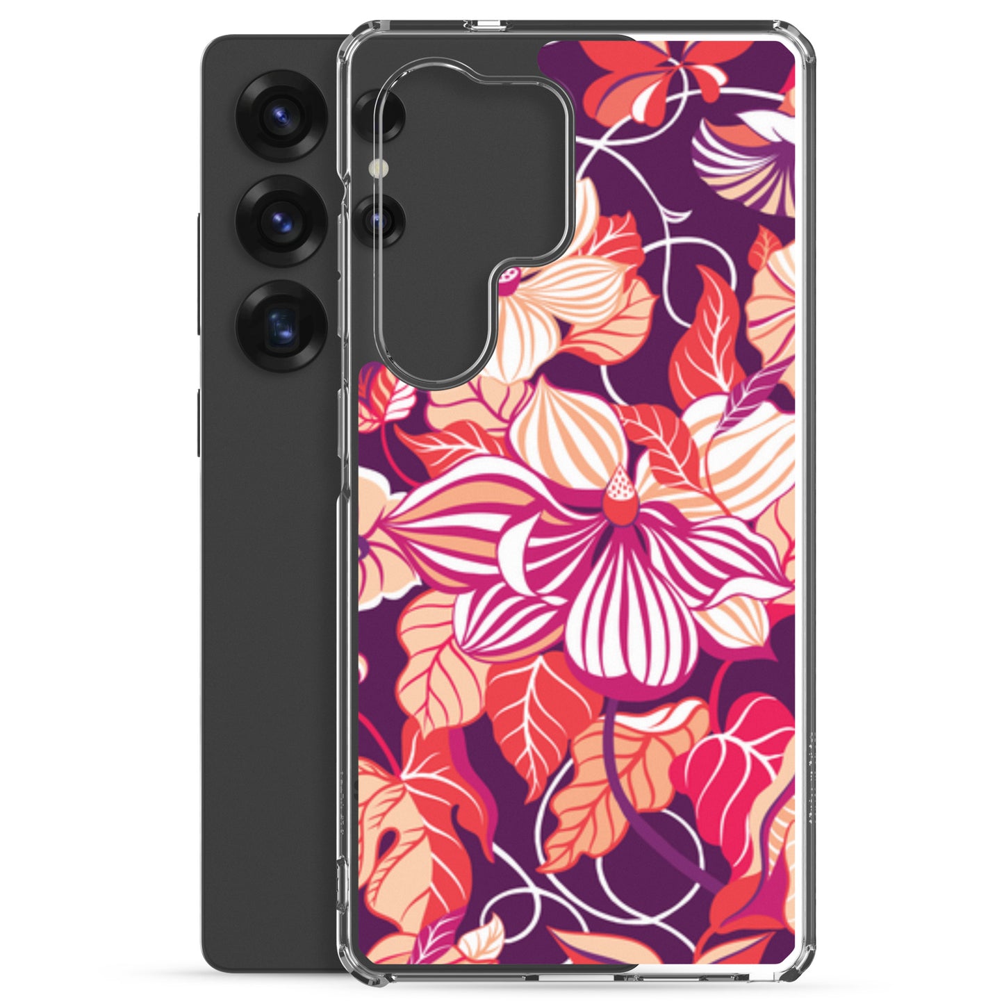 Phone case with floral design on a white background