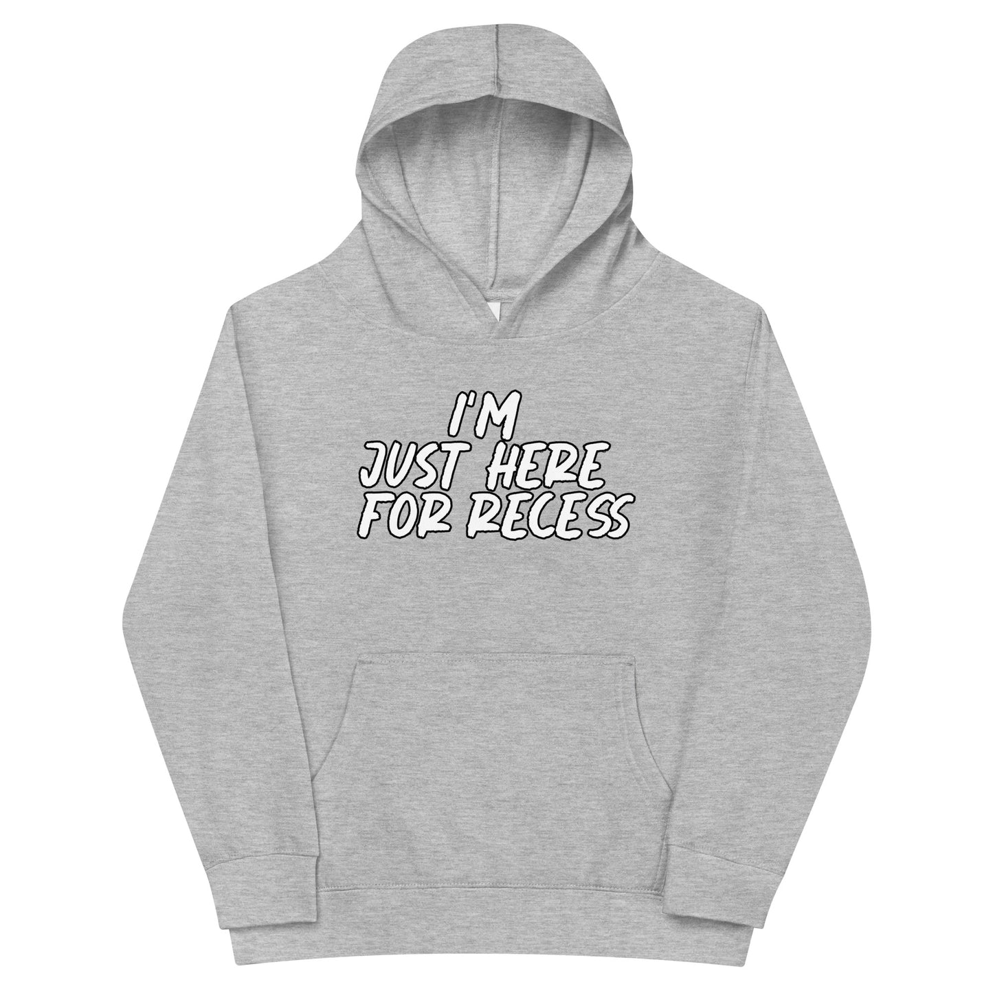 I'm just here for recess, Unisex Kids fleece hoodie