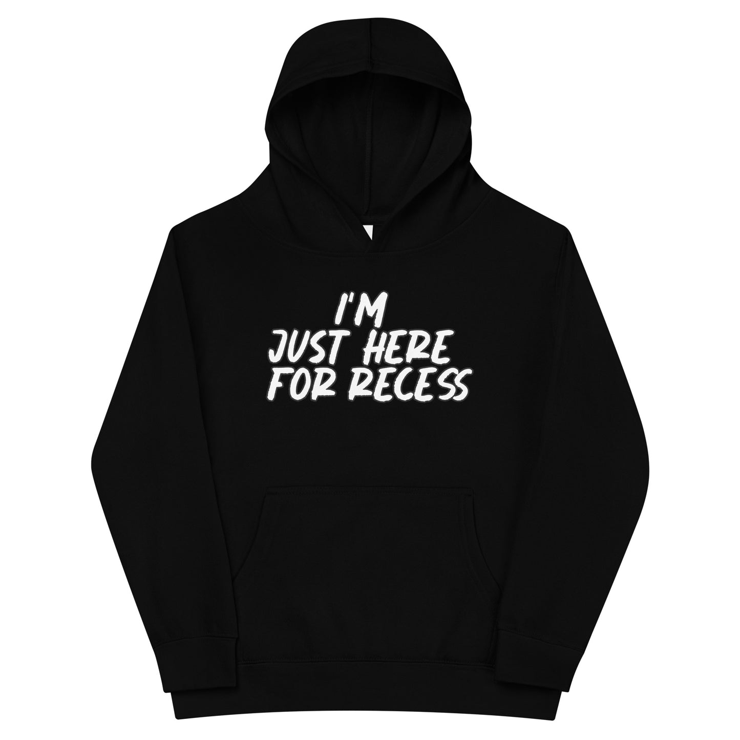 I'm just here for recess, Unisex Kids fleece hoodie