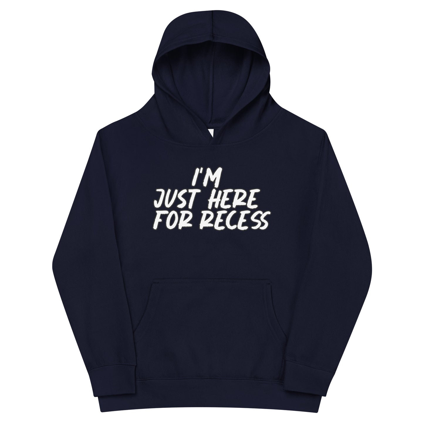 I'm just here for recess, Unisex Kids fleece hoodie