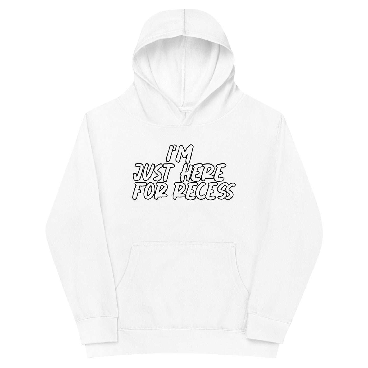 I'm just here for recess, Unisex Kids fleece hoodie