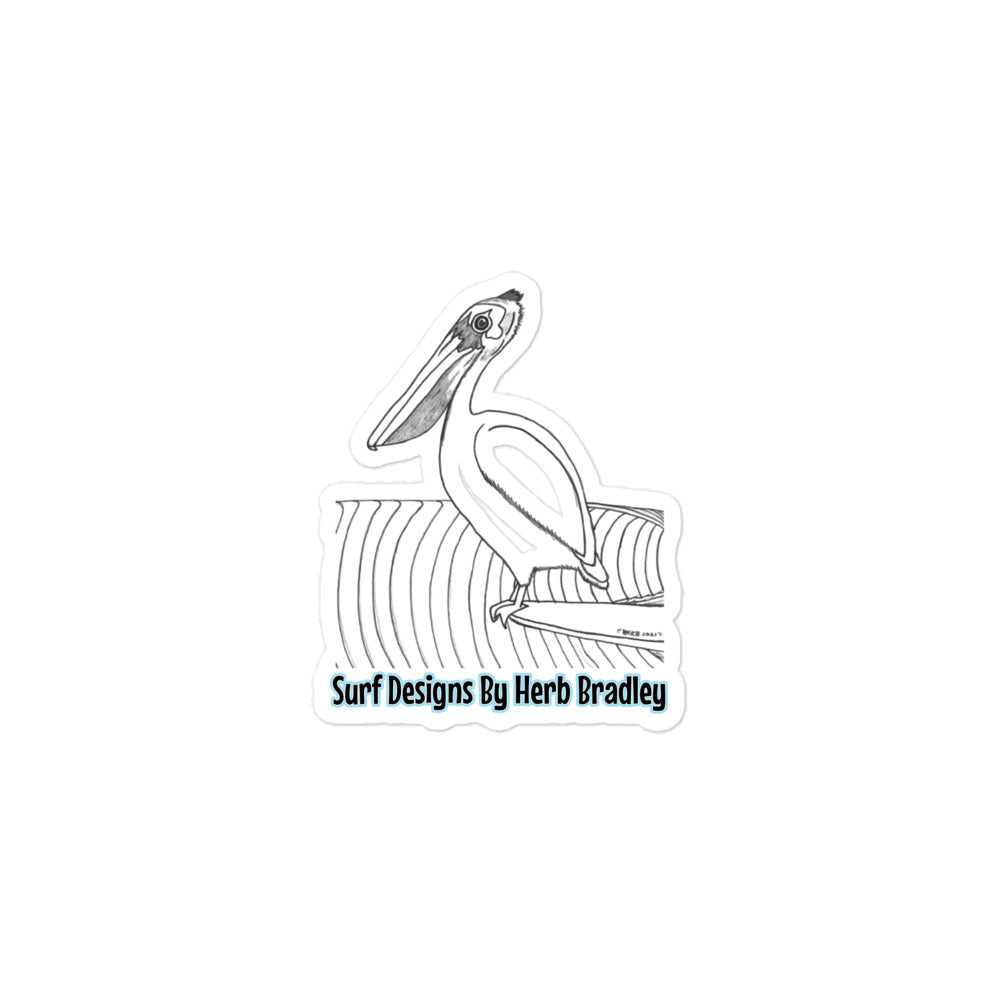 Pelican Hanging Ten Bubble-free stickers