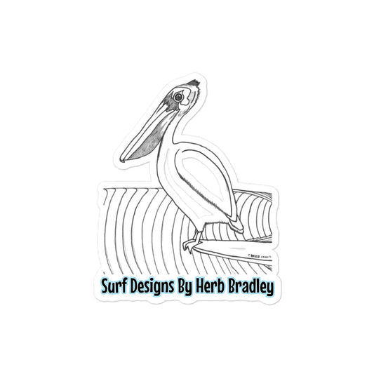 Pelican Hanging Ten Bubble-free stickers