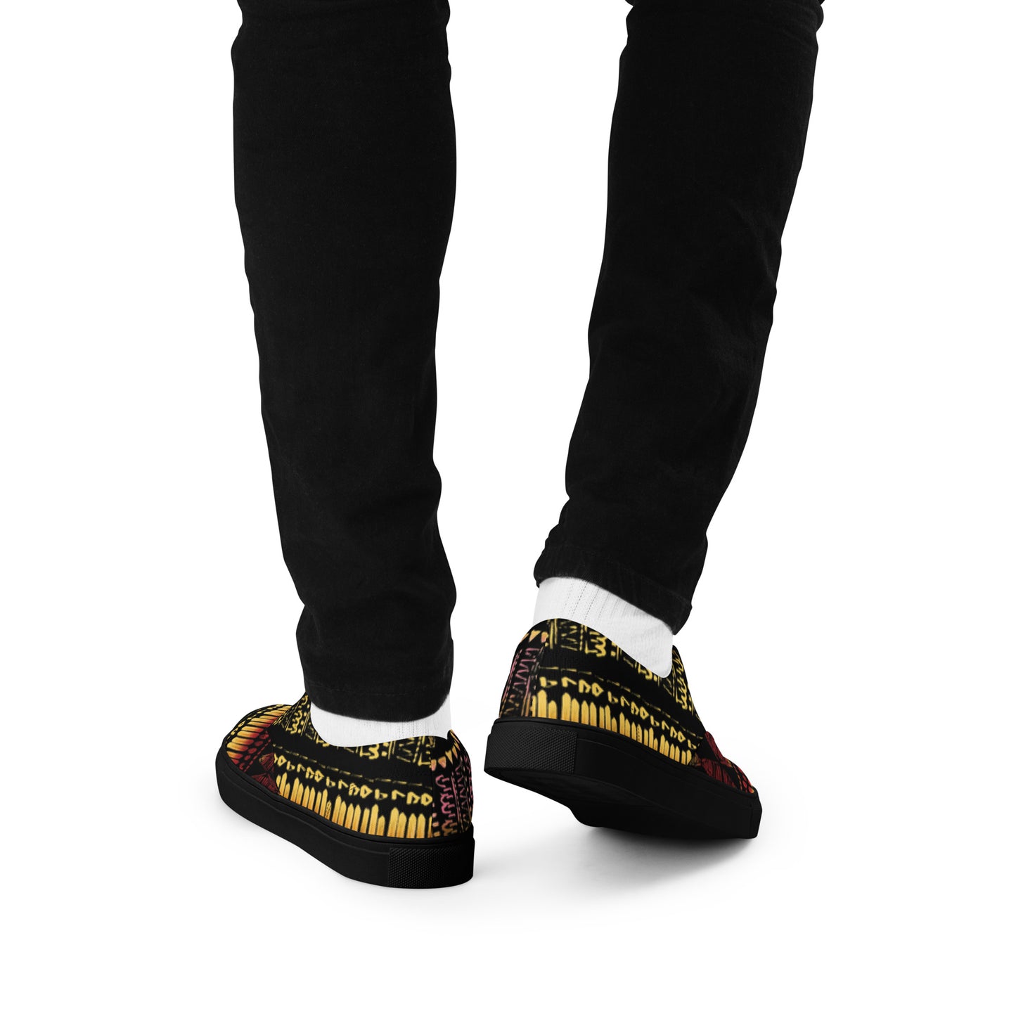 Men’s multicolor lace-up canvas shoes