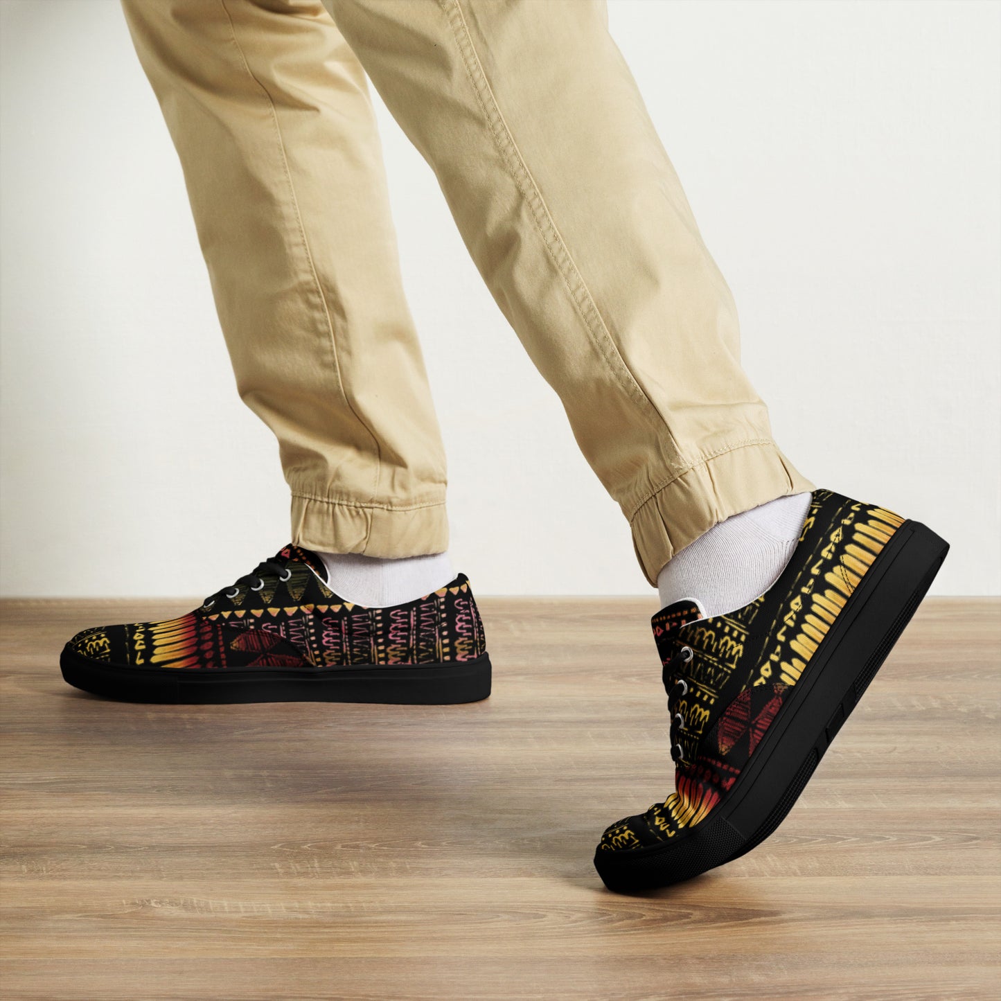 Men’s multicolor lace-up canvas shoes