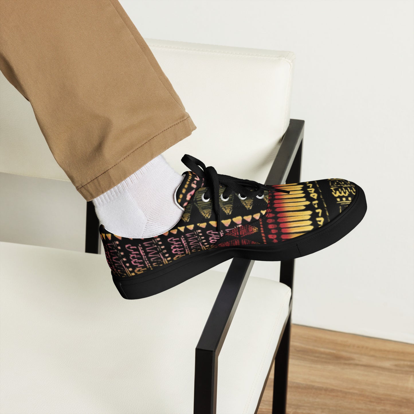 Men’s multicolor lace-up canvas shoes