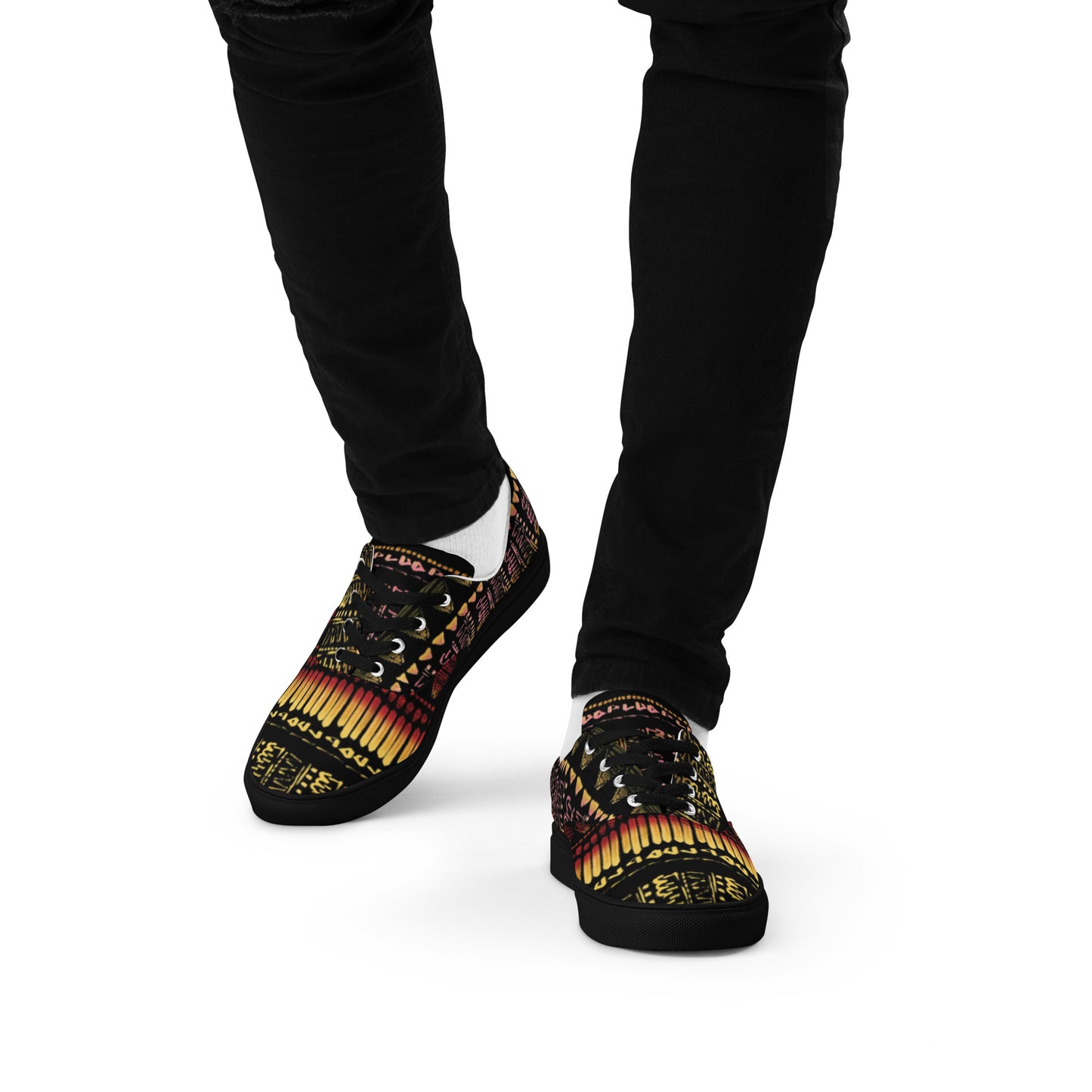 Men’s multicolor lace-up canvas shoes