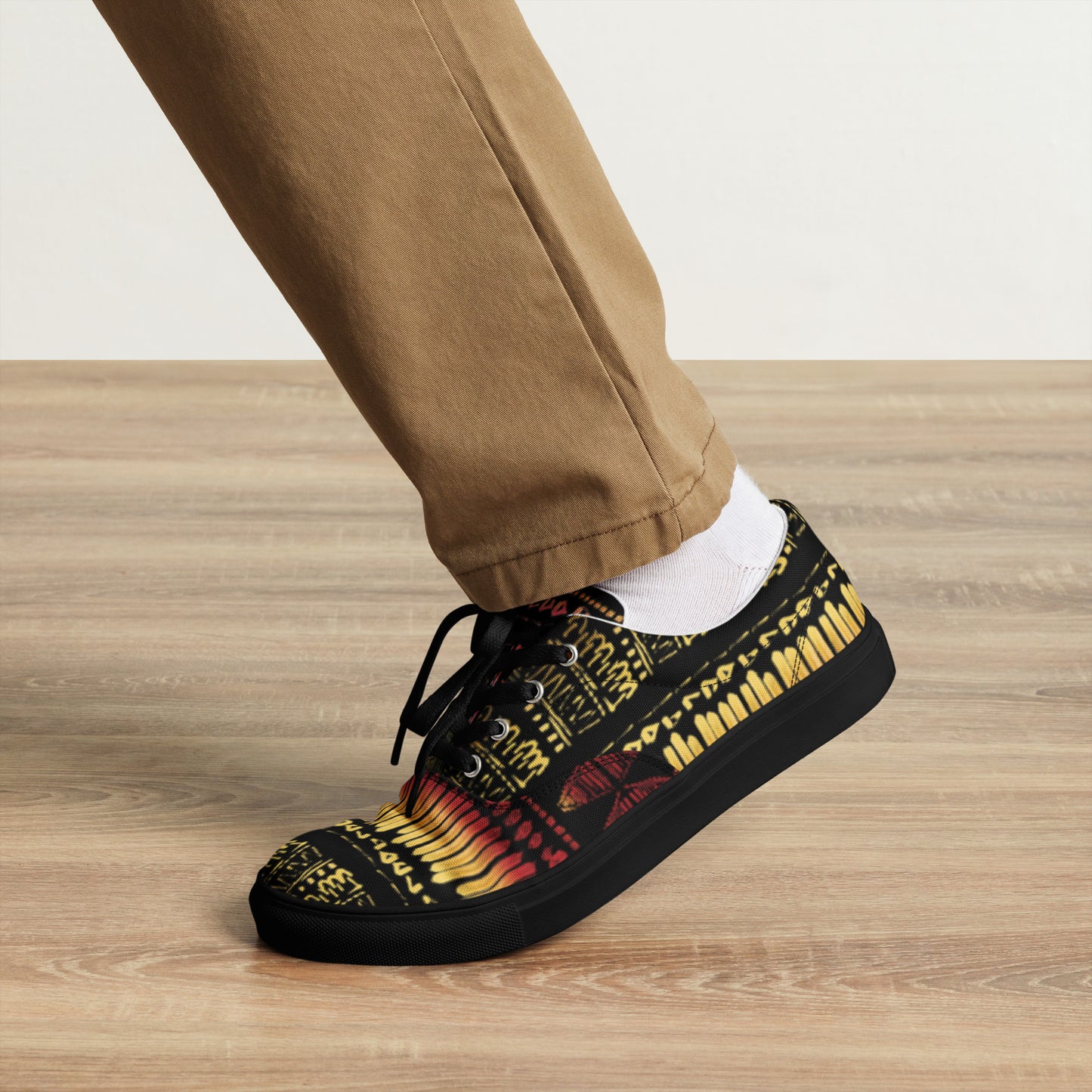 Men’s multicolor lace-up canvas shoes