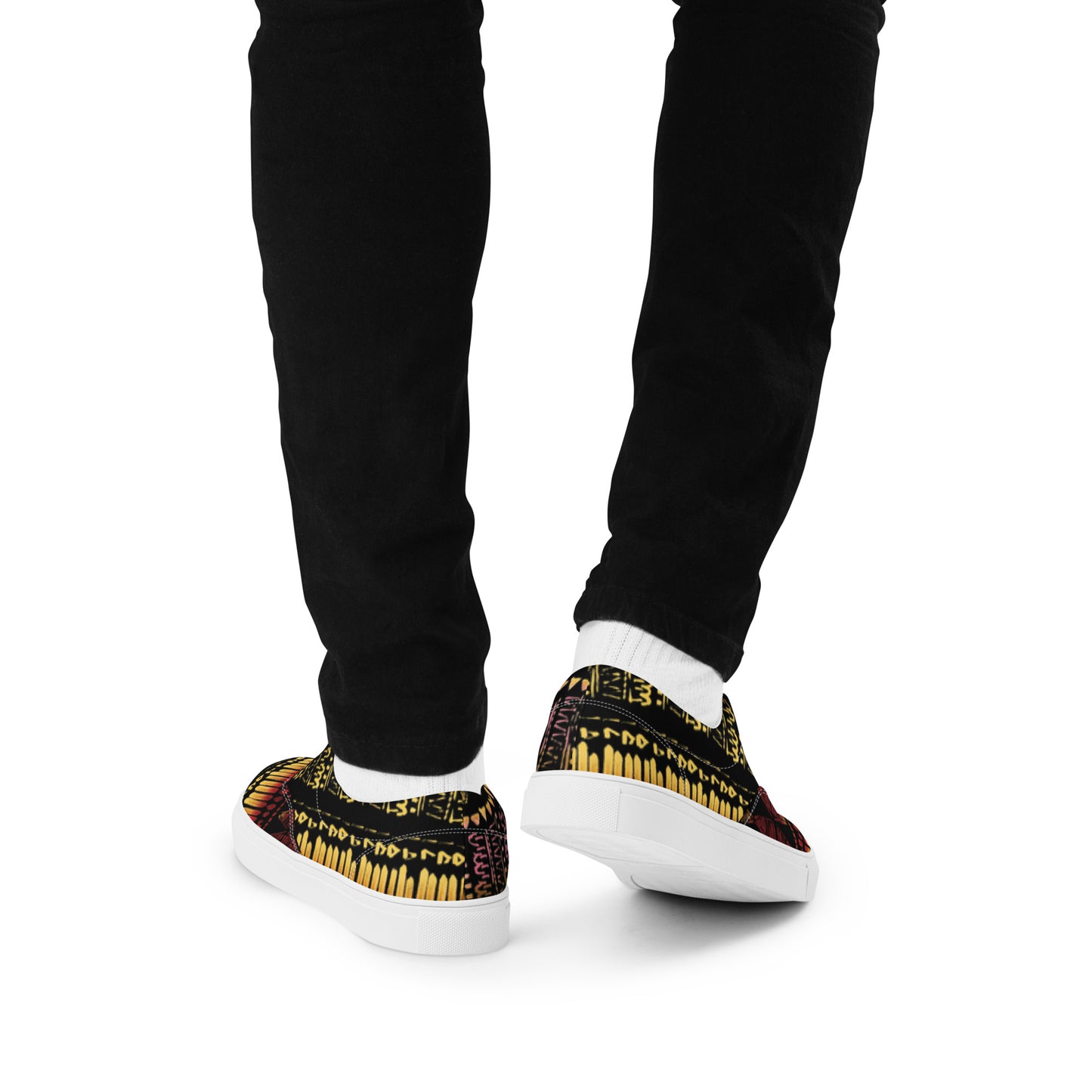 Men’s multicolor lace-up canvas shoes