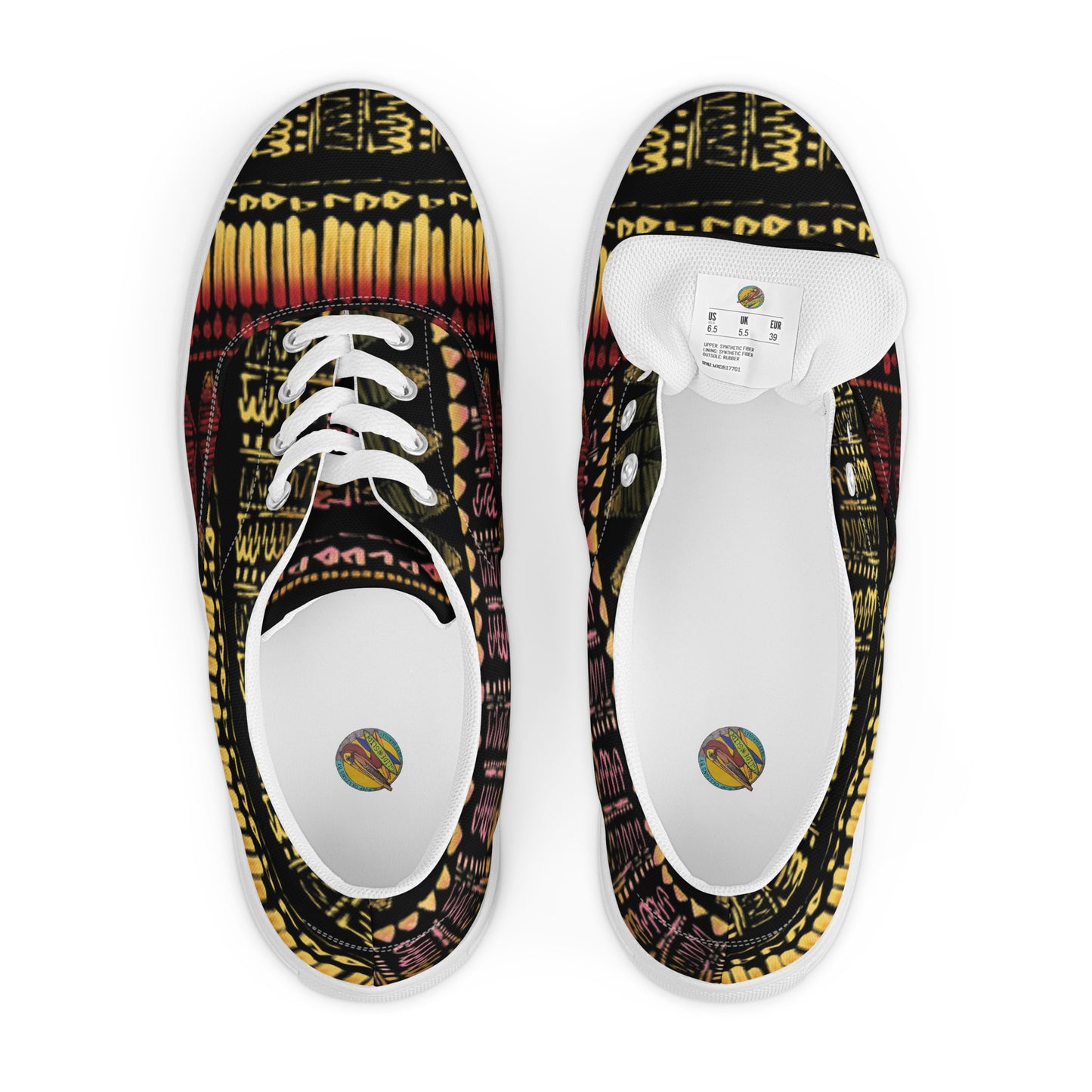 Men’s multicolor lace-up canvas shoes