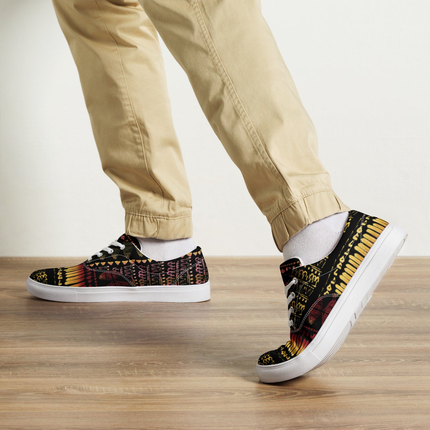 Men’s multicolor lace-up canvas shoes