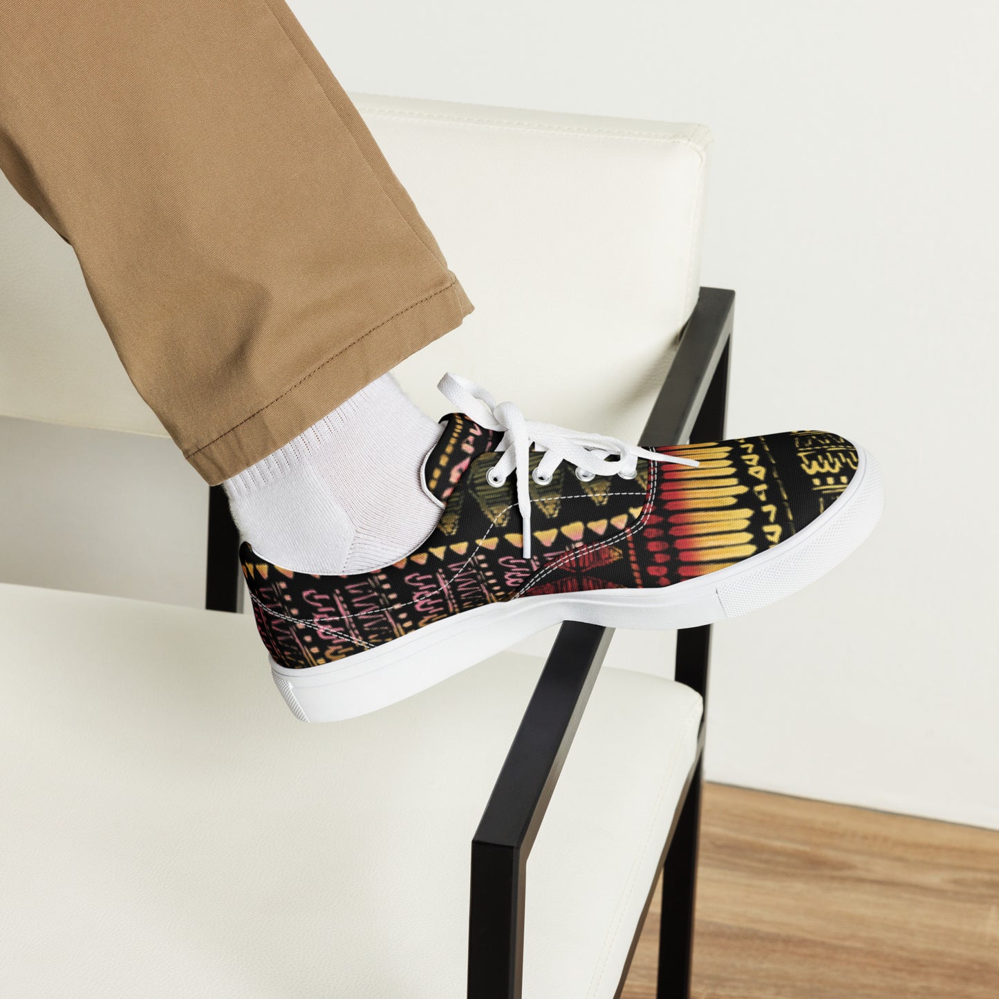 Men’s multicolor lace-up canvas shoes
