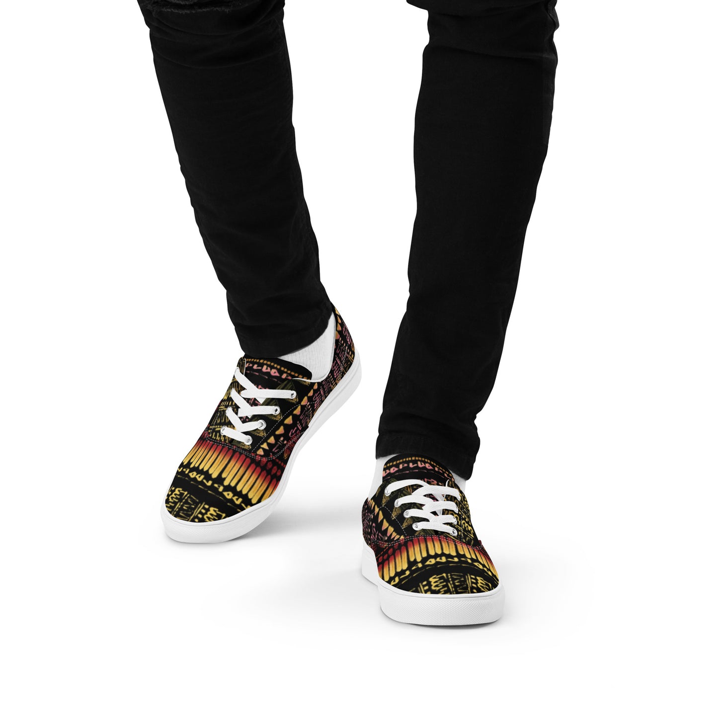Men’s multicolor lace-up canvas shoes