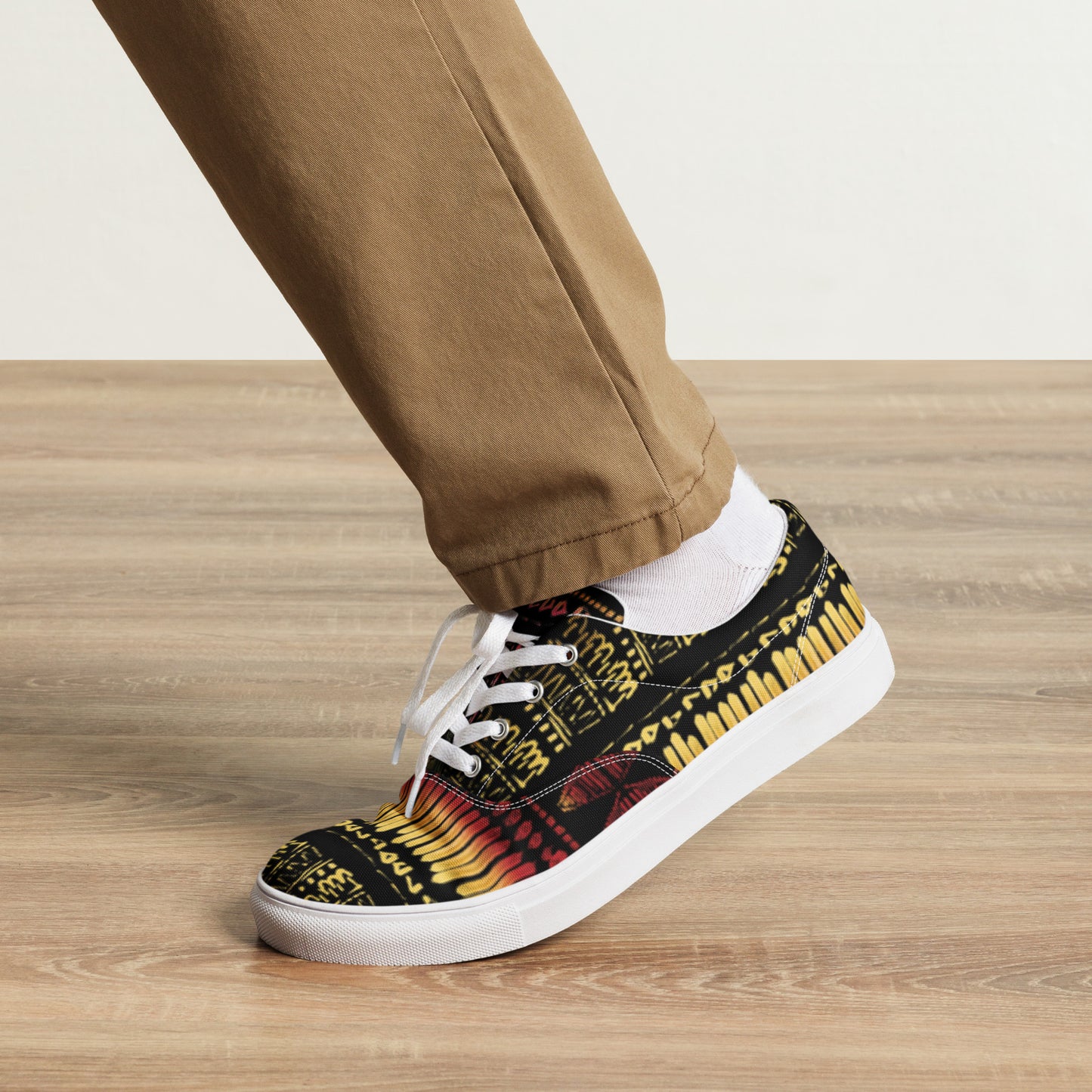 Men’s multicolor lace-up canvas shoes