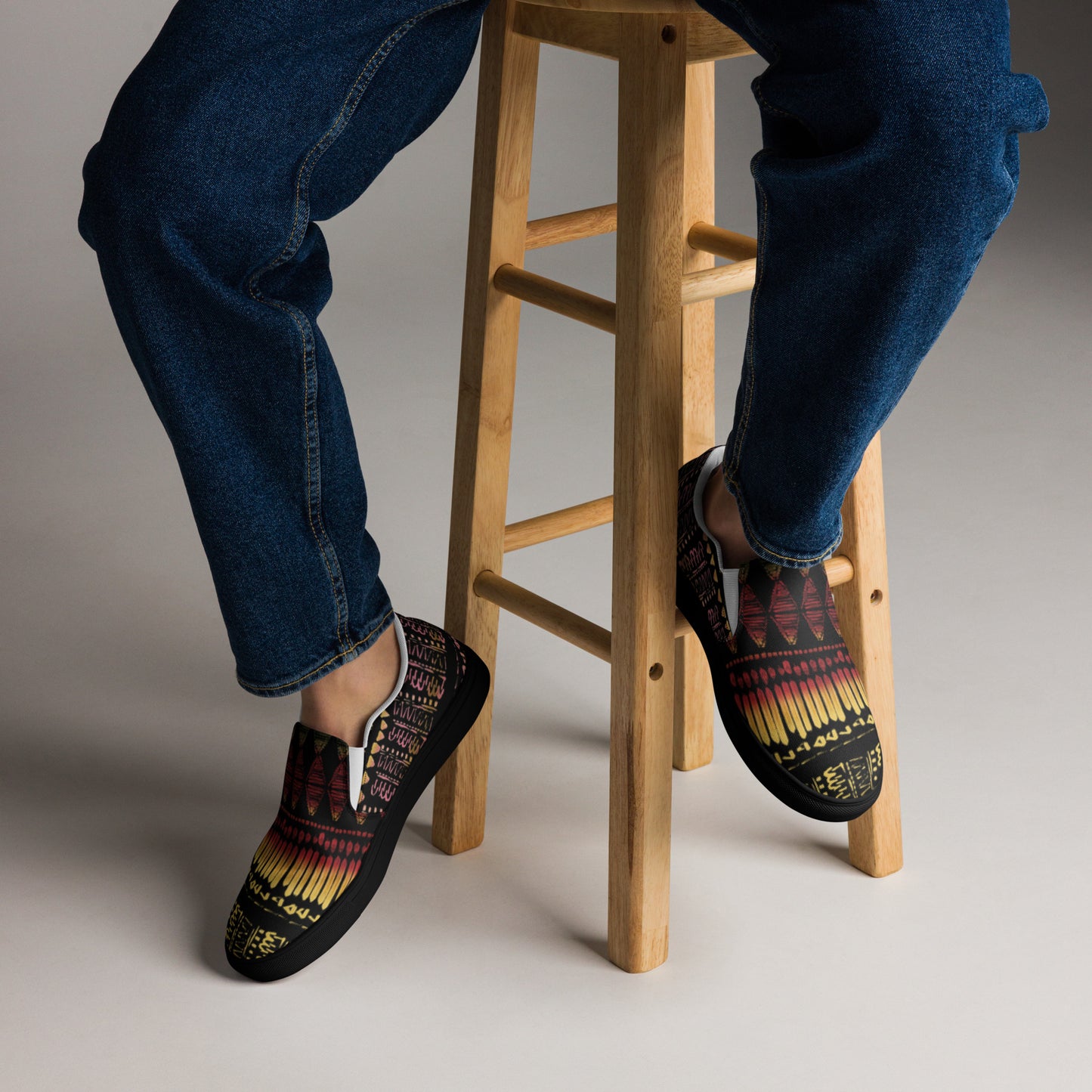 Men’s multi color slip-on canvas shoes