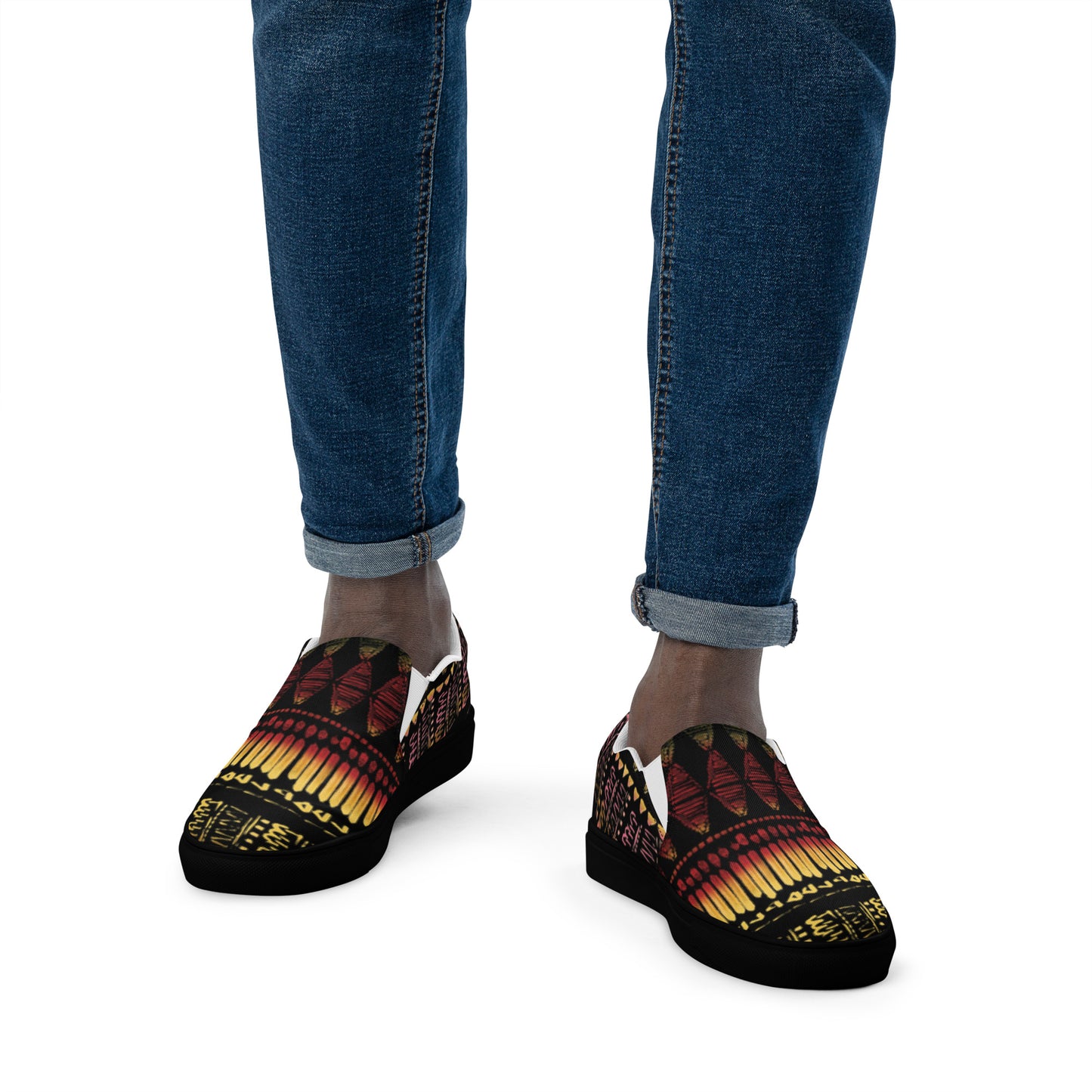 Men’s multi color slip-on canvas shoes