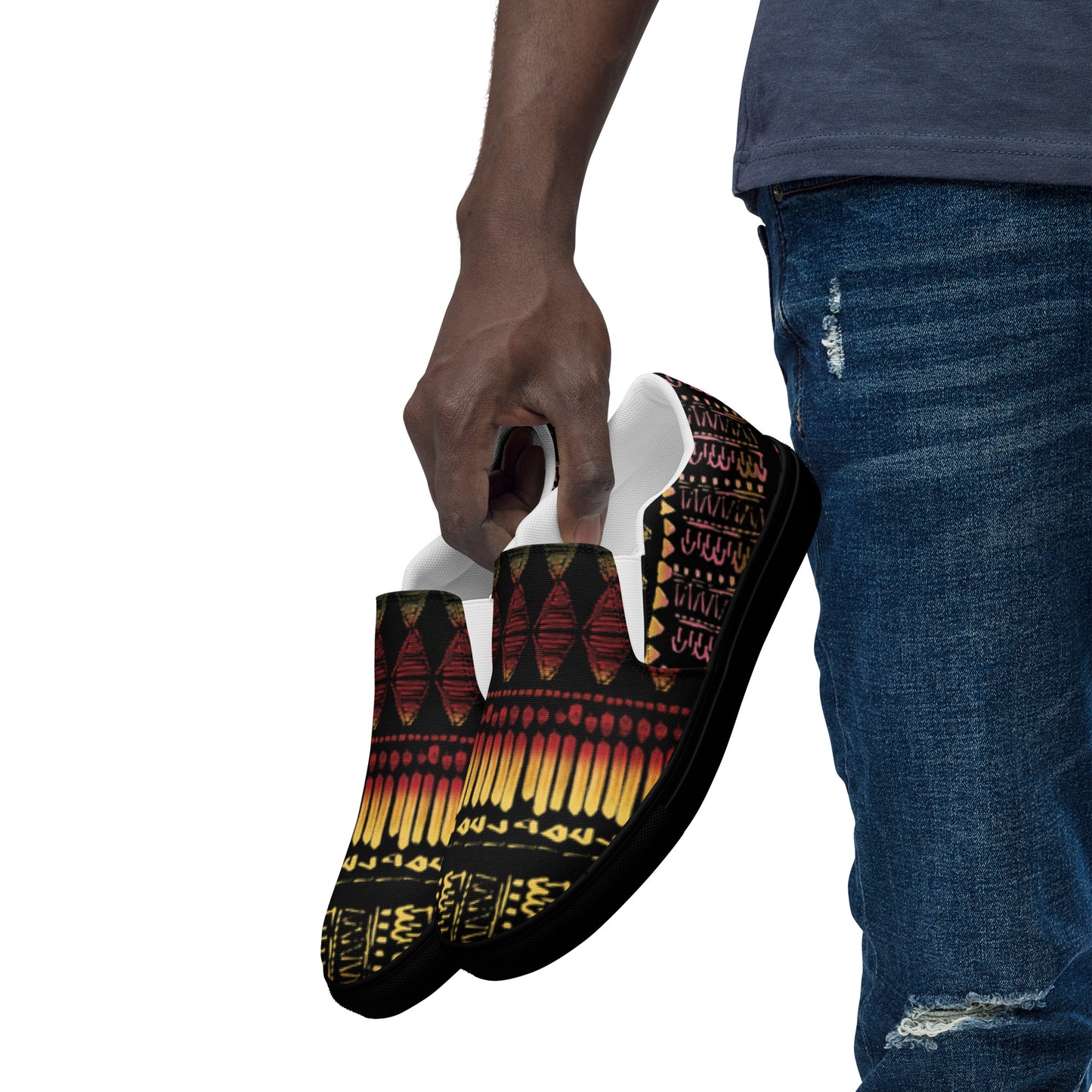 Men’s multi color slip-on canvas shoes