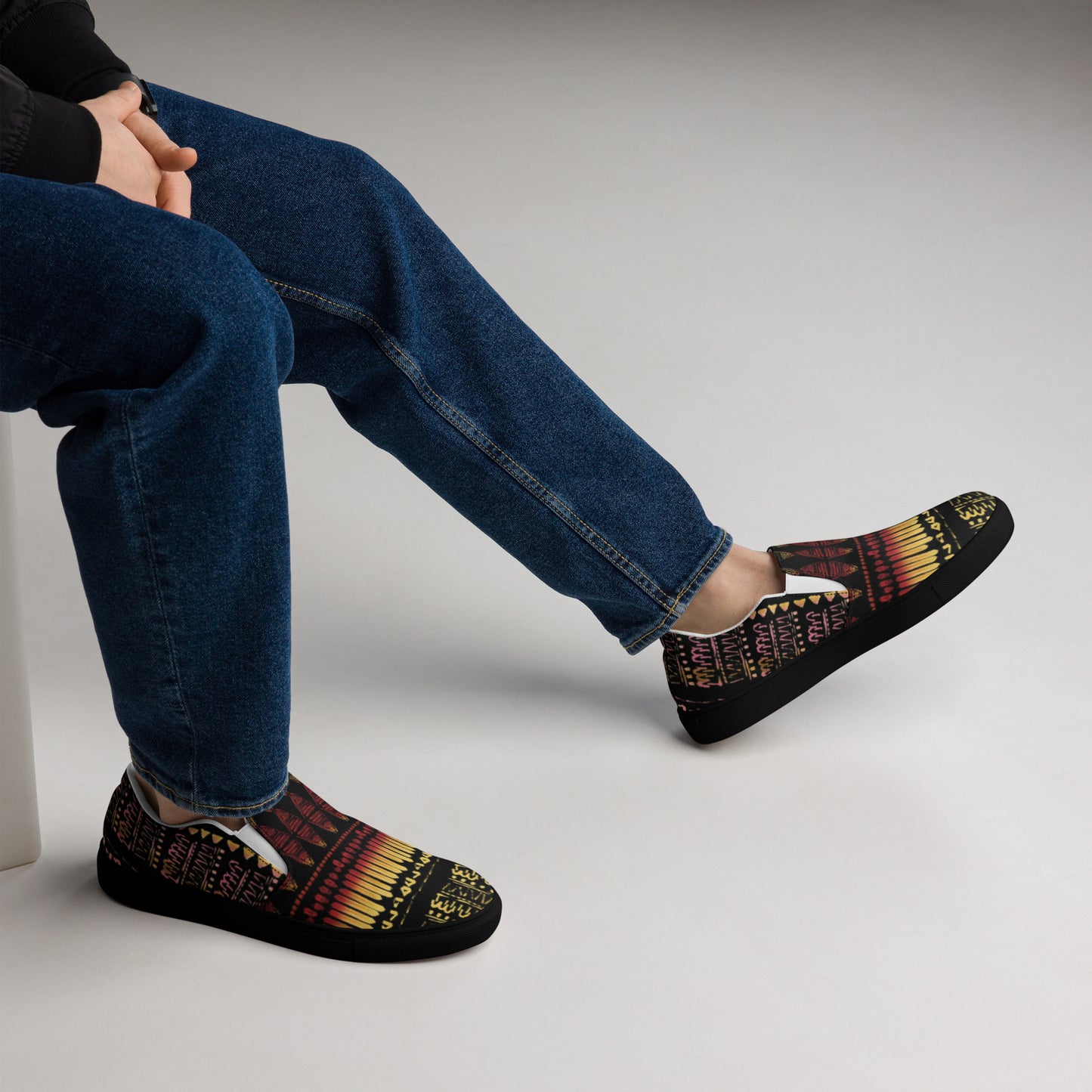 Men’s multi color slip-on canvas shoes