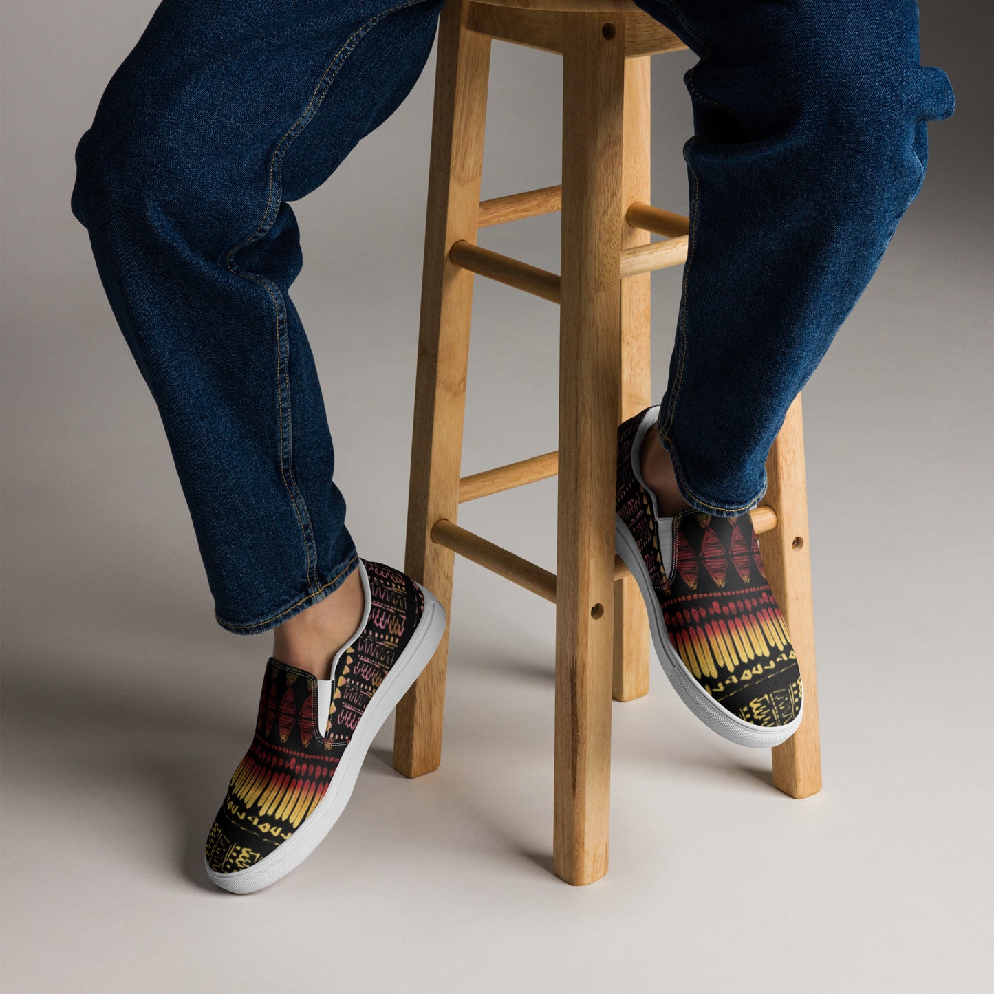 Men’s multi color slip-on canvas shoes