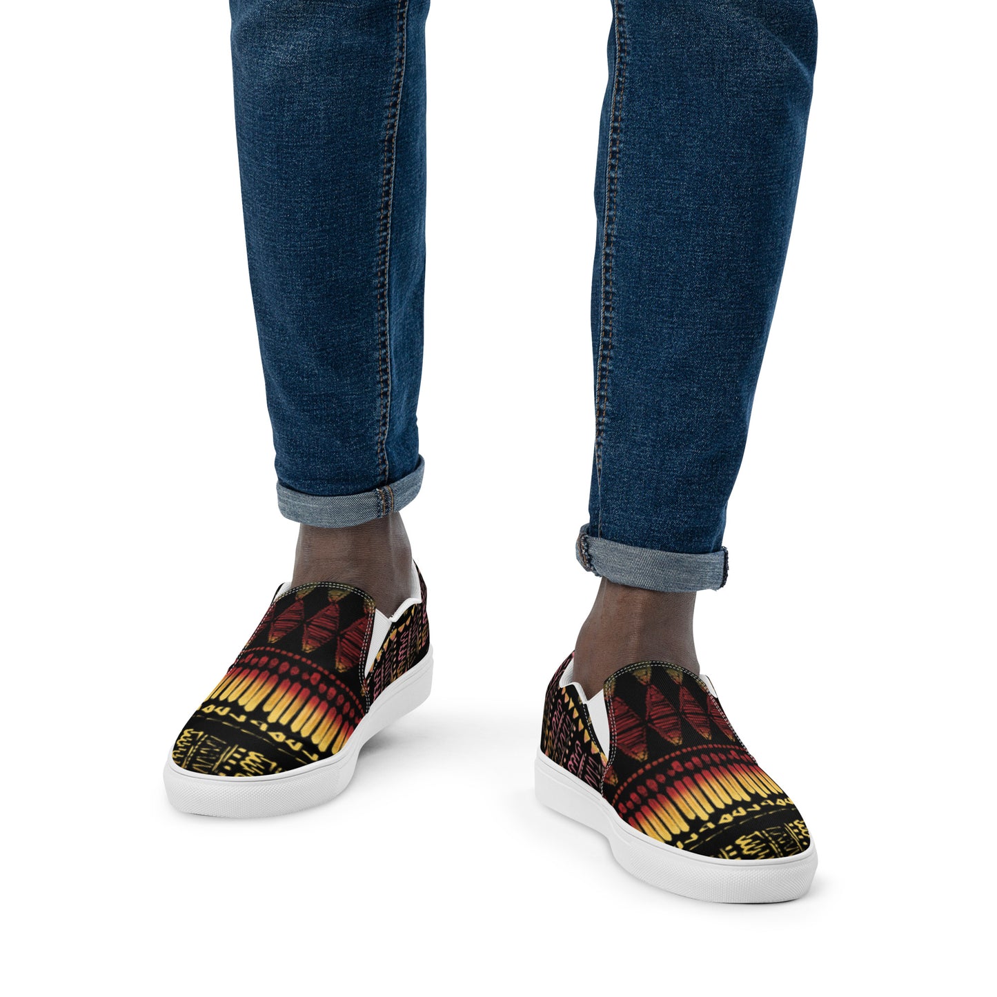 Men’s multi color slip-on canvas shoes