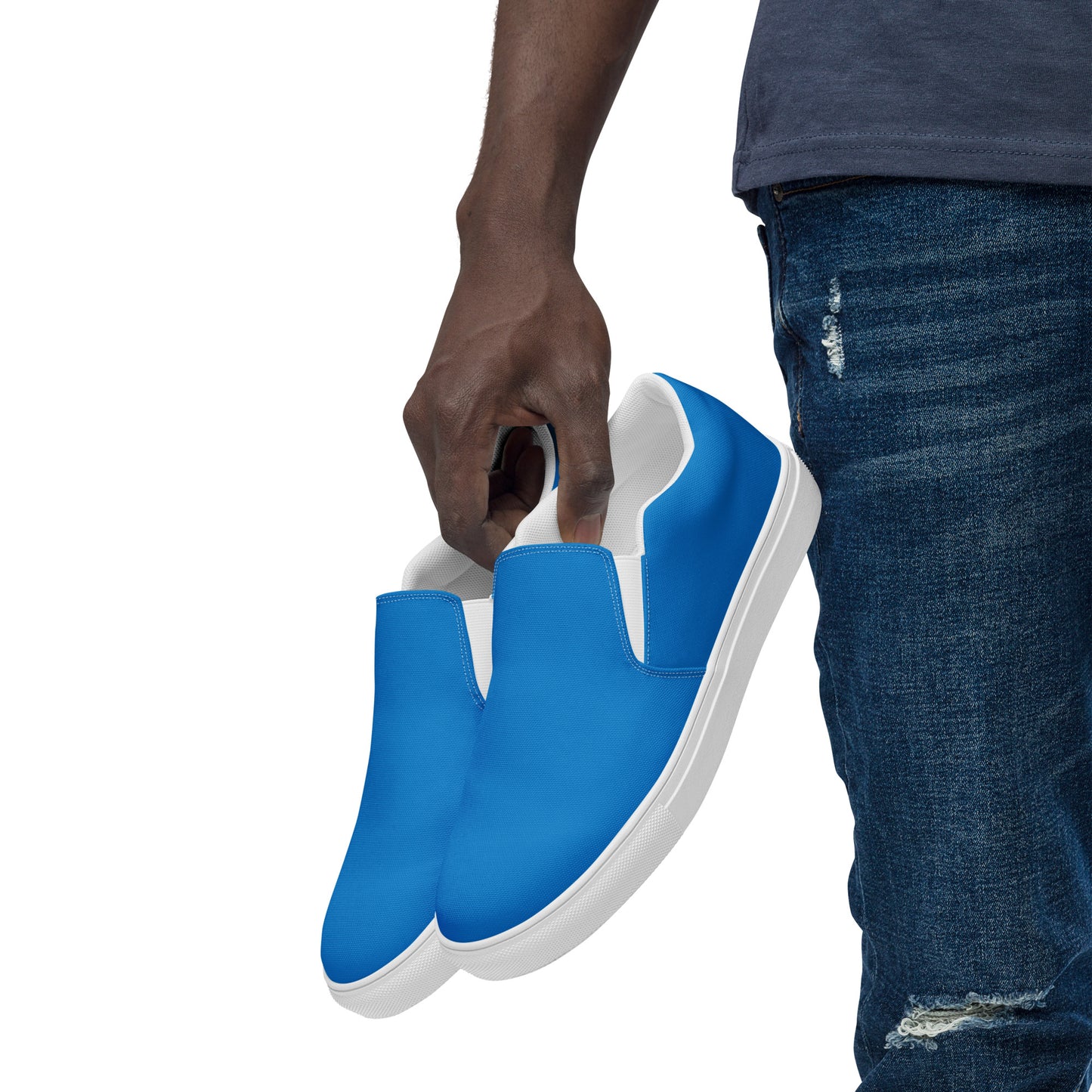 Men’s Blue slip-on canvas shoes