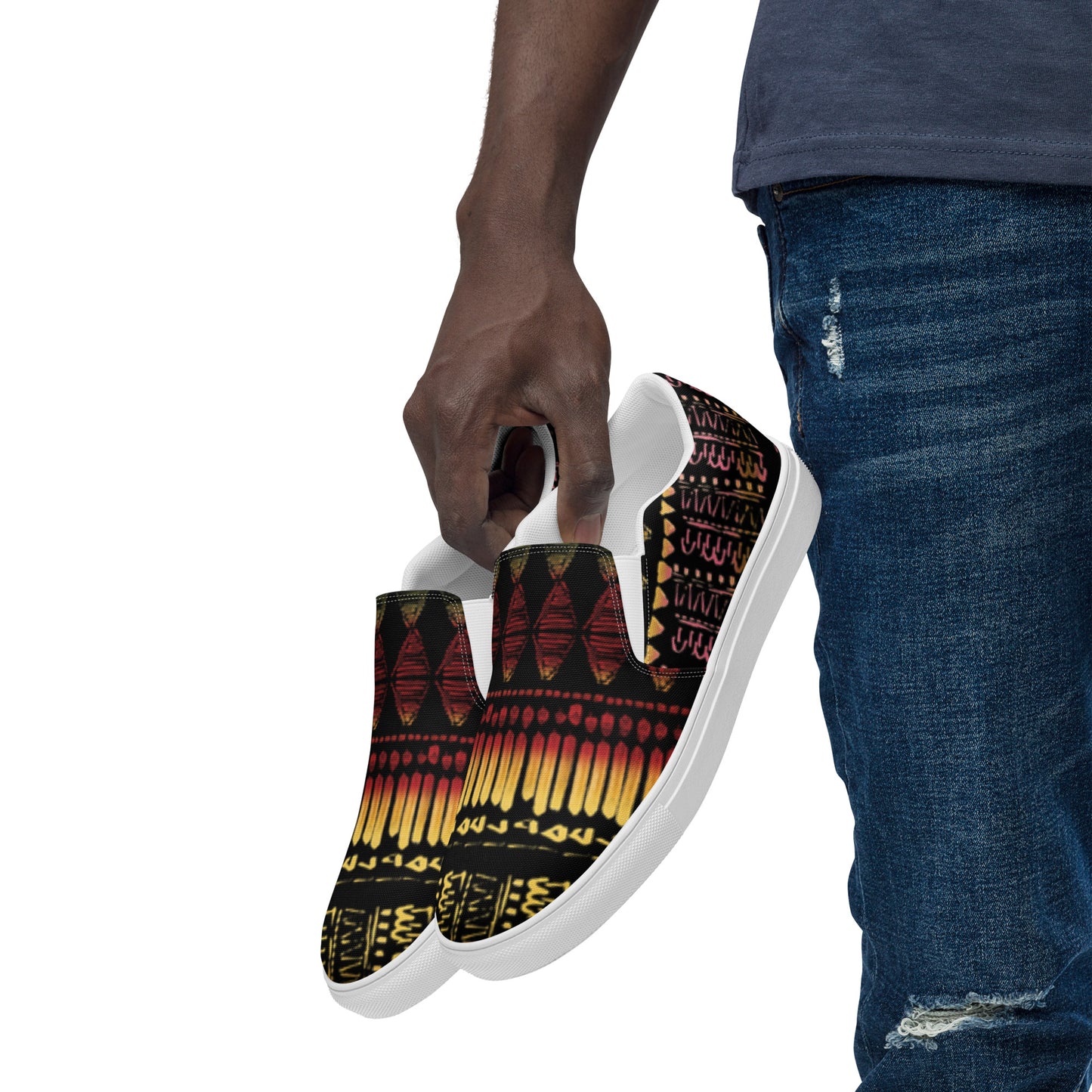 Men’s multi color slip-on canvas shoes