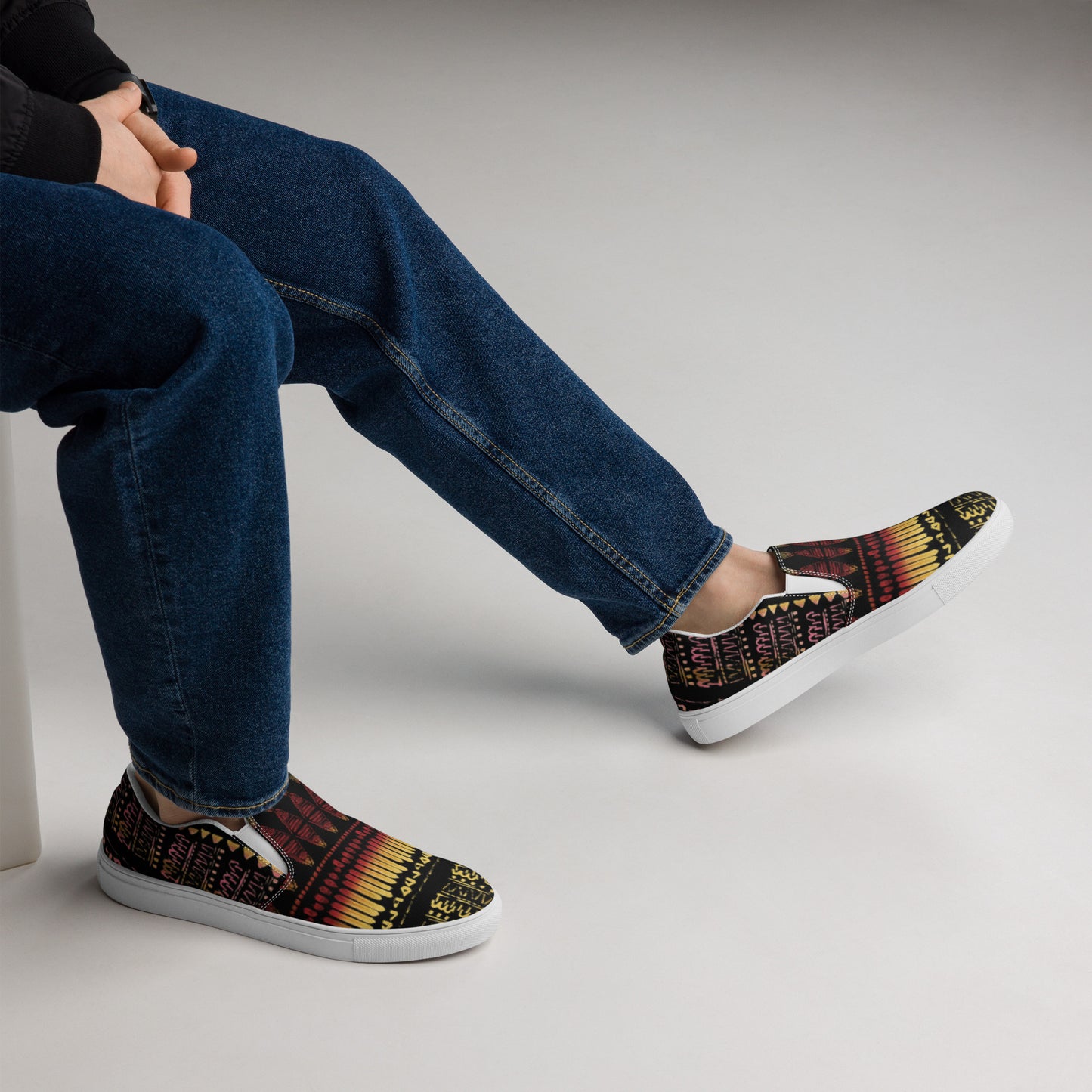 Men’s multi color slip-on canvas shoes