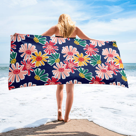 Flower giant beach towel