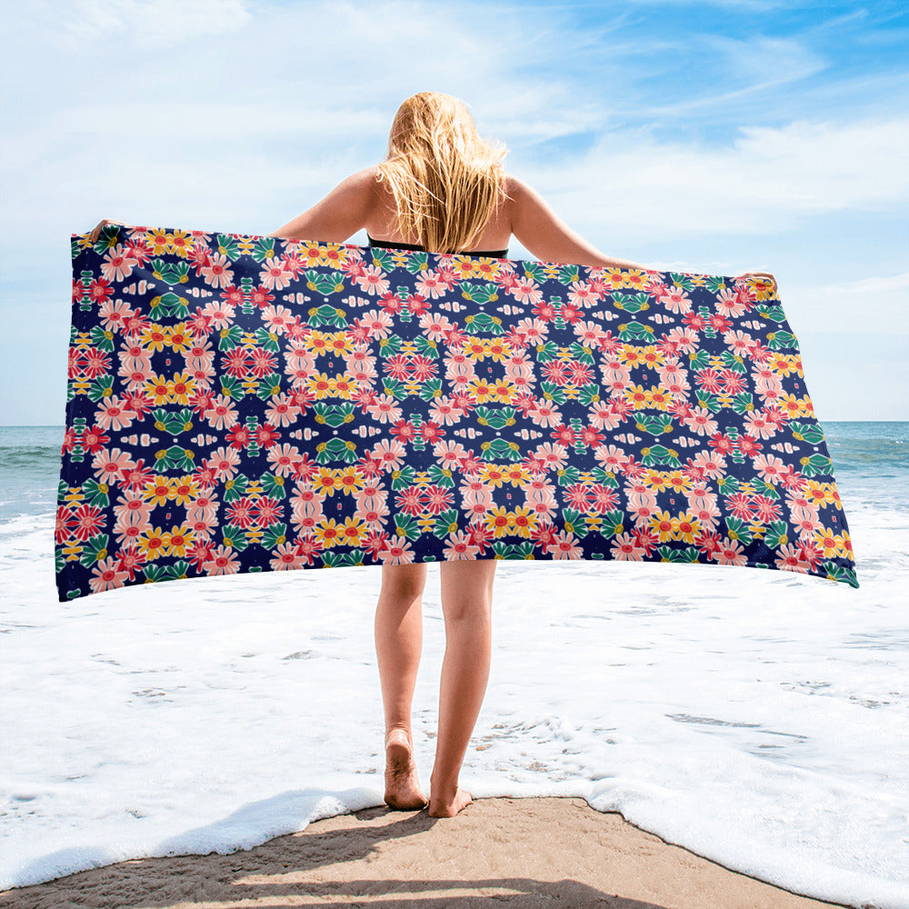 Lei flower giant beach towel