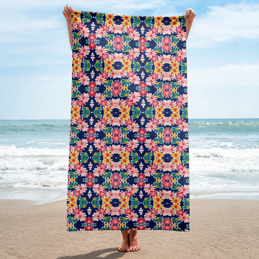 Lei flower giant beach towel