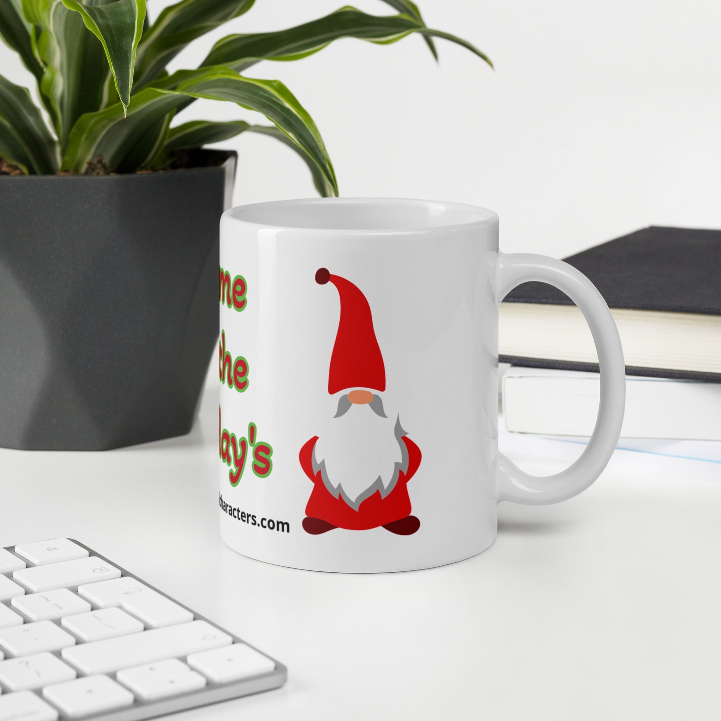 Gnome for the Holiday's mug available in 3 sizes- 11, 15, and 20 oz