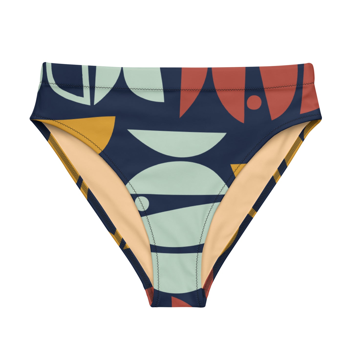 Abstract Recycled high-waisted bikini bottom