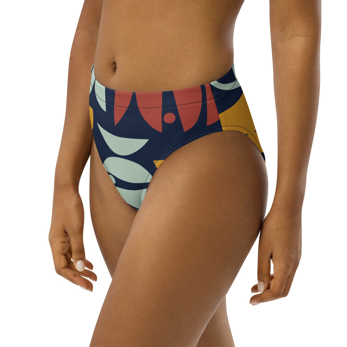 Abstract Recycled high-waisted bikini bottom