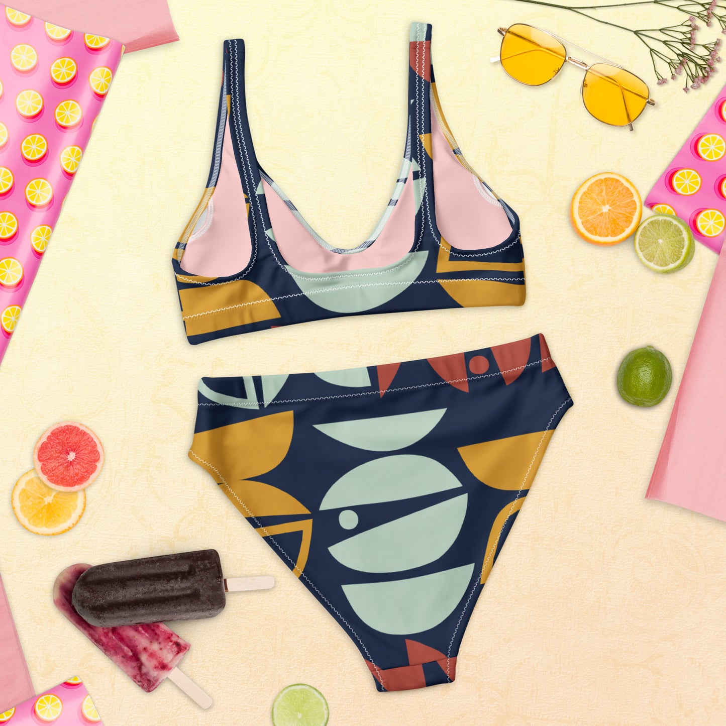 Recycled high-waisted 2 piece bikini