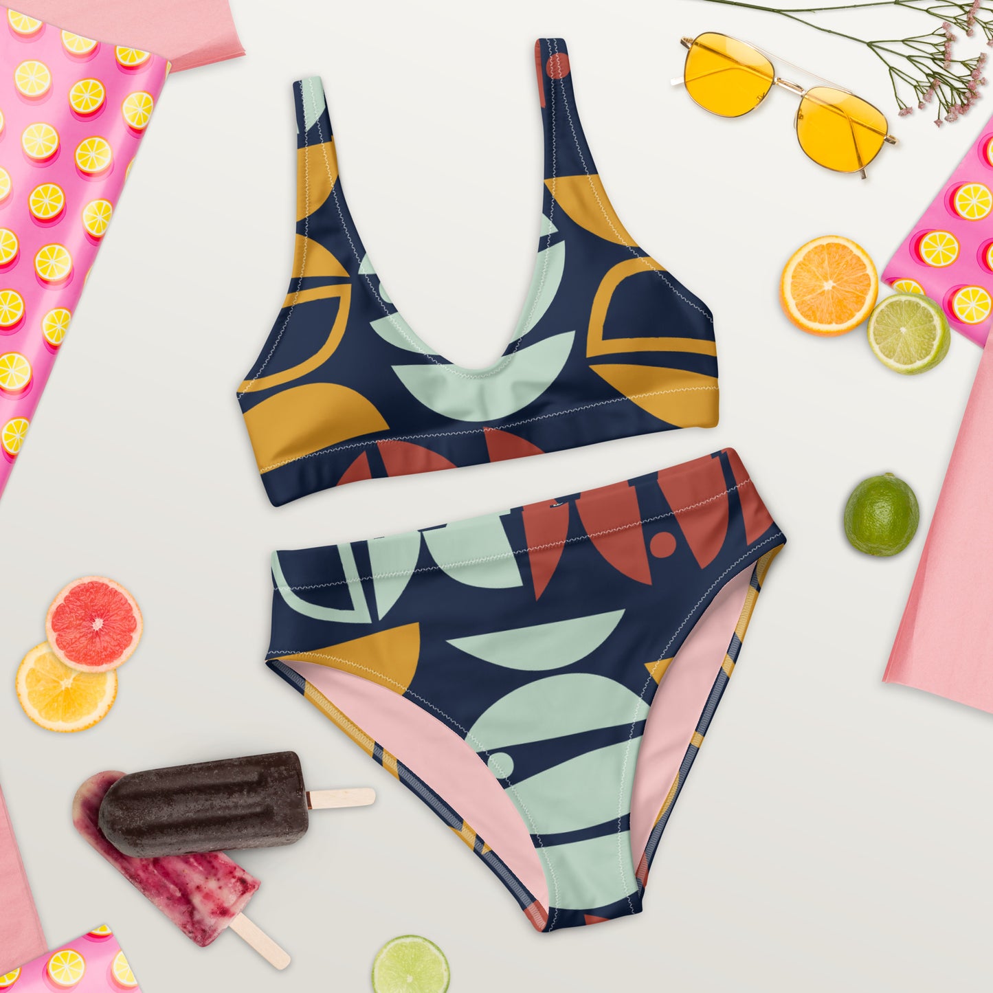 Recycled high-waisted 2 piece bikini