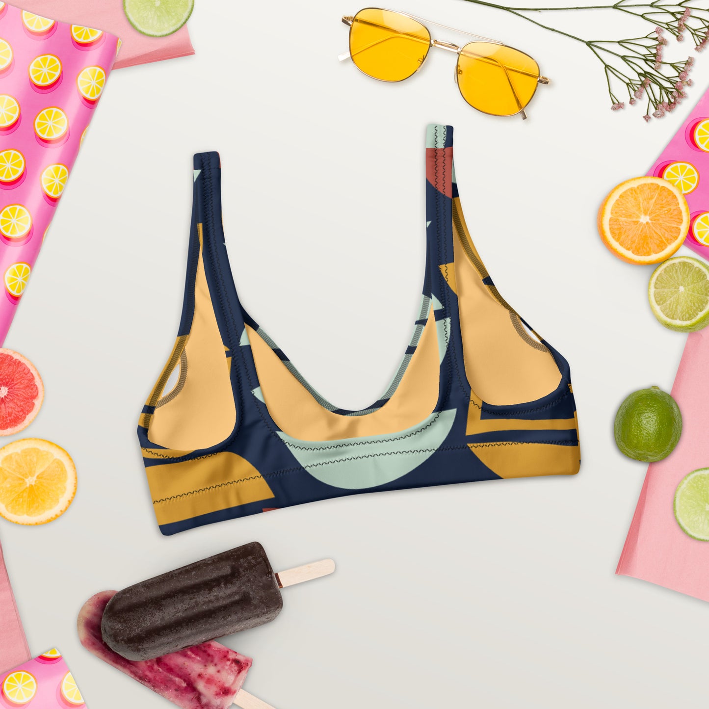 Abstract Recycled padded bikini top
