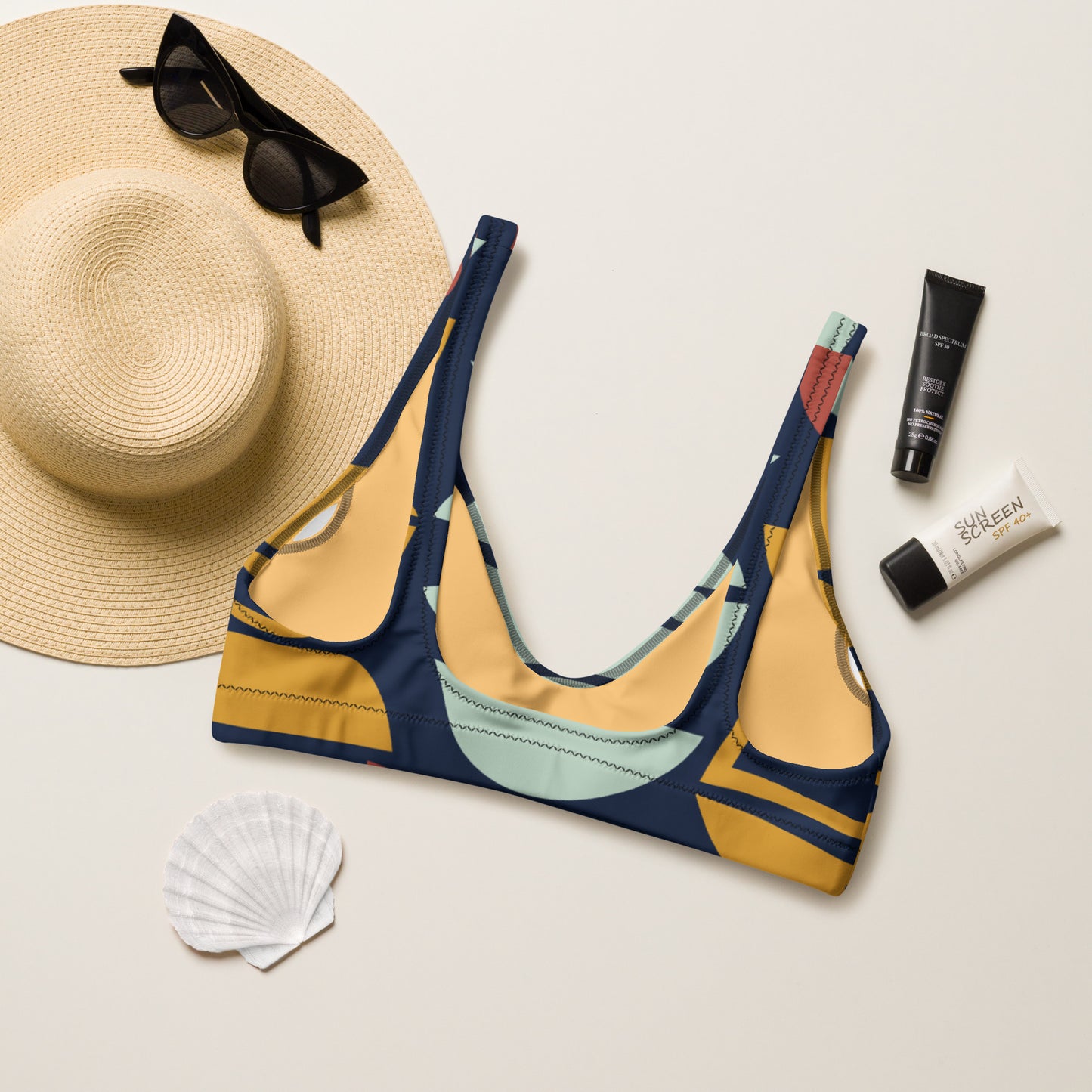 Abstract Recycled padded bikini top